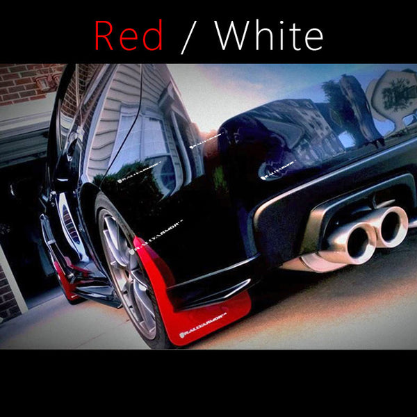 Rally Armor - UR Mudflaps Red/White Logo - Sedan (15-17 WRX / 15-17 STI)