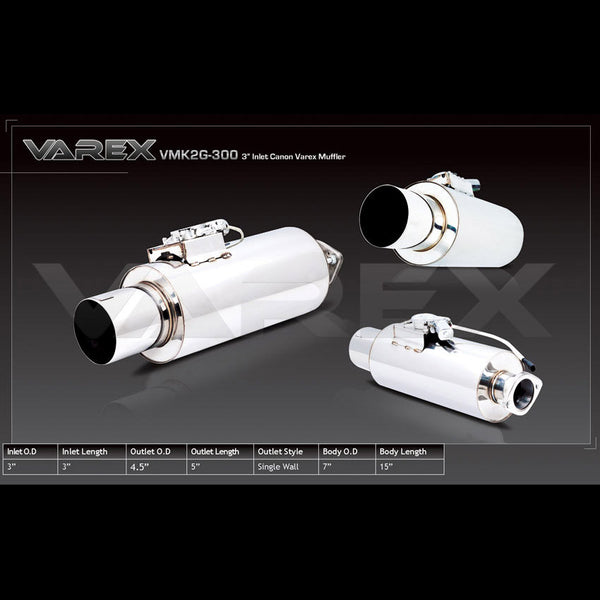 XForce - VAREX 3'' Inlet Canon Muffler ( 16 X 7 in)